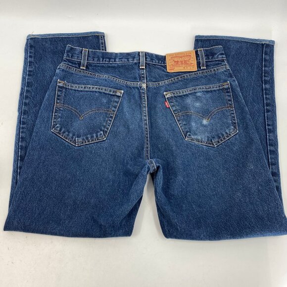 Levi's 505 Dark Wash Straight Leg Jeans | Size 36 Regular - Picture 3 of 9